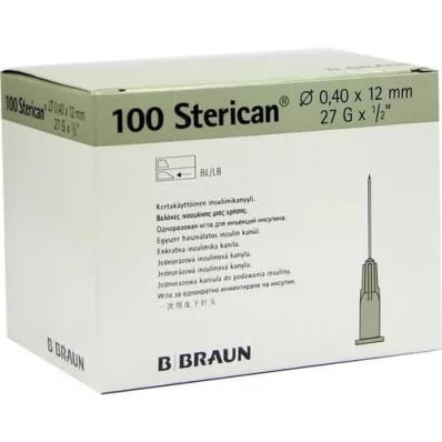 STERICAN Ins.insert.can.27 Gx1/2 0,4x12 mm, 100 stk