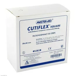 CUTIFLEX Folielapp firkantet 38x38 mm MasterAid, 100 stk