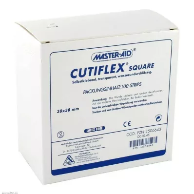 CUTIFLEX Folielapp firkantet 38x38 mm MasterAid, 100 stk CUTIFLEX Folielapp firkantet 38x38 mm MasterAid, 100 stk