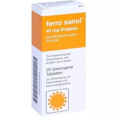 FERRO SANOL Belagte tabletter, 20 stk