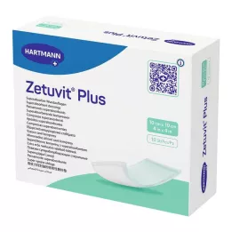 ZETUVIT Plus ekstra sterk absorberende kompress, steril 10x10 cm, 10 stk