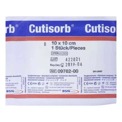 CUTISORB Absorberende kompresser sterile 10x10 cm, 1 stk CUTISORB Absorberende kompresser sterile 10x10 cm, 1 stk