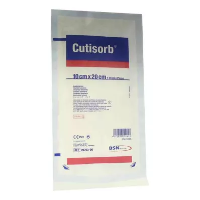 CUTISORB Absorberende kompresser sterile 10x20 cm, 1 stk