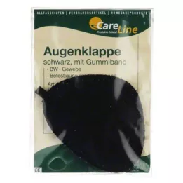 AUGENKLAPPE med elastisk bånd svart, 1 stk