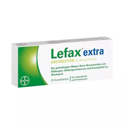 LEFAX ekstra tyggetabletter, 20 stk LEFAX ekstra tyggetabletter, 20 stk