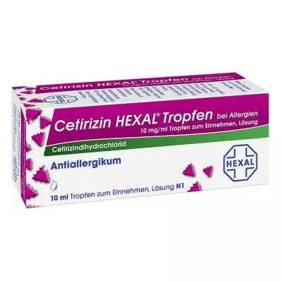CETIRIZIN HEXAL Dråper mot allergi, 10 ml