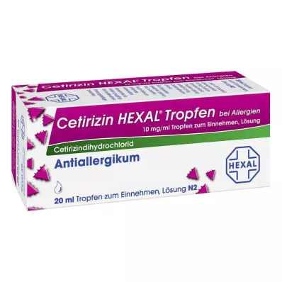 CETIRIZIN HEXAL Dråper mot allergi, 20 ml