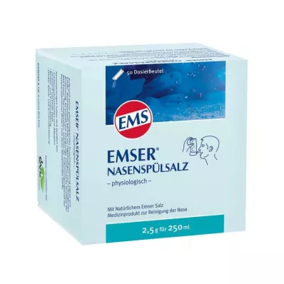 EMSER Fysiologisk pose med neseskyllesalt, 50 stk