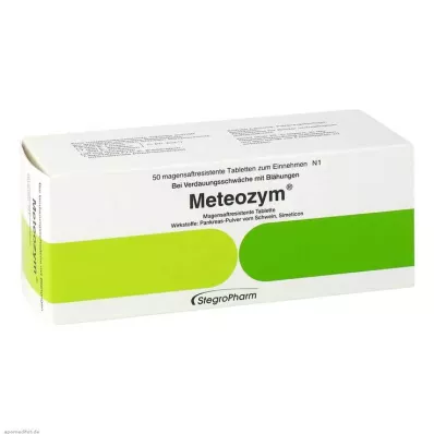 METEOZYM Filmdrasjerte tabletter, 50 stk METEOZYM Filmdrasjerte tabletter, 50 stk