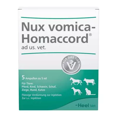 NUX VOMICA HOMACCORD ad us.vet.ampuller, 5 stk NUX VOMICA HOMACCORD ad us.vet.ampuller, 5 stk