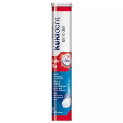 KUKIDENT Cleaner Express Active Plus Tabs, 33 stk