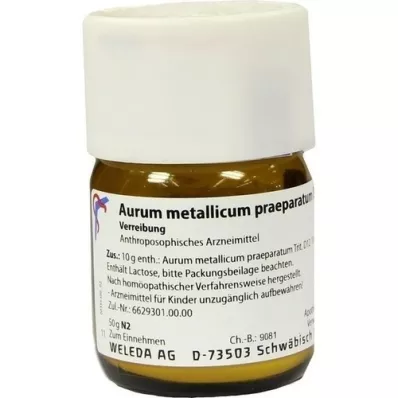 AURUM METALLICUM PRAEPARATUM D 12 Triturering, 50 g