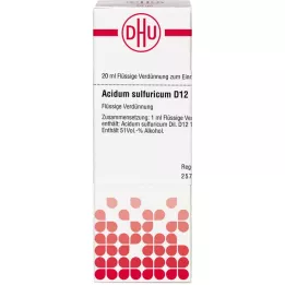 ACIDUM SULFURICUM D 12 Fortynning, 20 ml