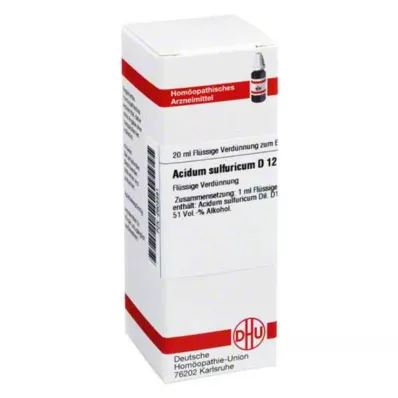 ACIDUM SULFURICUM D 12 Fortynning, 20 ml
