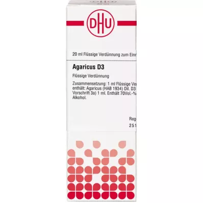 AGARICUS D 3 Fortynning, 20 ml