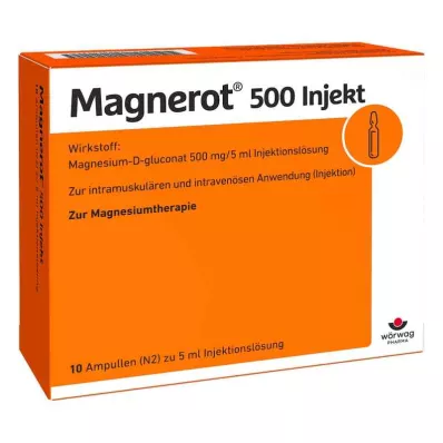 MAGNEROT 500 Injeksjonsampuller, 10X5 ml