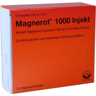 MAGNEROT 1000 injeksjonsampuller, 10X10 ml