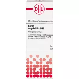 CARBO VEGETABILIS D 10 Fortynning, 20 ml