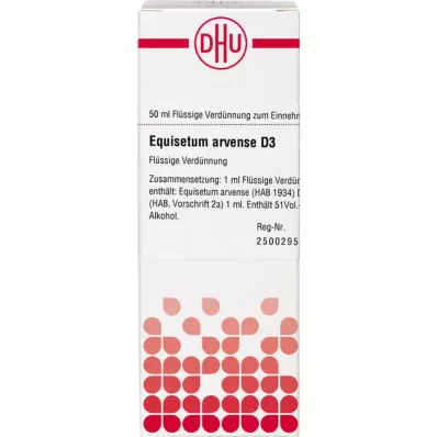 EQUISETUM ARVENSE D 3 Fortynning, 50 ml EQUISETUM ARVENSE D 3 Fortynning, 50 ml