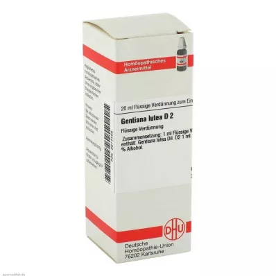 GENTIANA LUTEA D 2 Fortynning, 20 ml GENTIANA LUTEA D 2 Fortynning, 20 ml