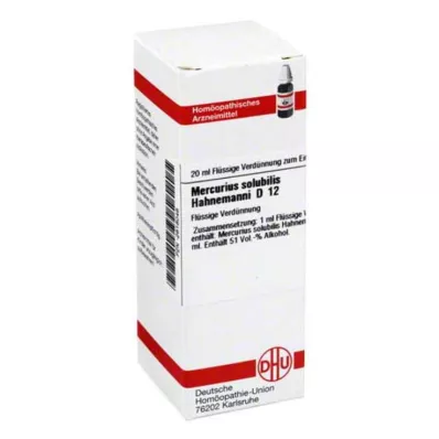 MERCURIUS SOLUBILIS Hahnemanni D 12 Fortynning, 20 ml MERCURIUS SOLUBILIS Hahnemanni D 12 Fortynning, 20 ml