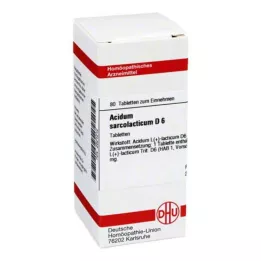 ACIDUM SARCOLACTICUM D 6 tabletter, 80 stk