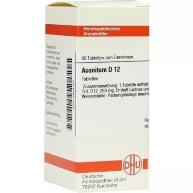 ACONITUM D 12 tabletter, 80 stk