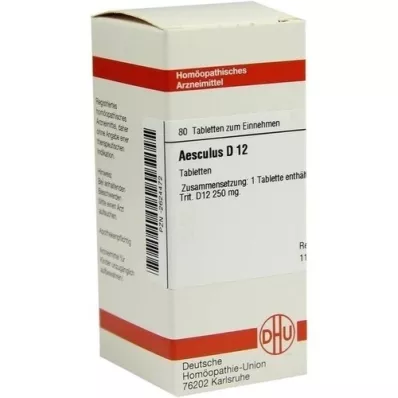AESCULUS D 12 tabletter, 80 stk