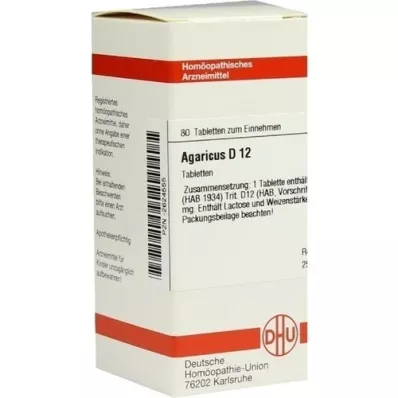AGARICUS D 12 tabletter, 80 stk