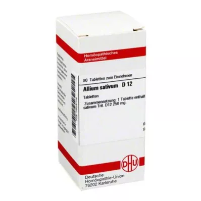 ALLIUM SATIVUM D 12 tabletter, 80 stk ALLIUM SATIVUM D 12 tabletter, 80 stk