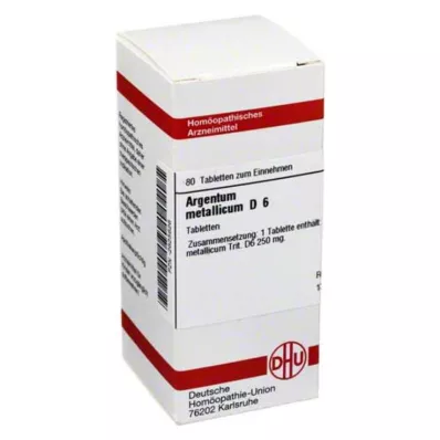 ARGENTUM METALLICUM D 6 tabletter, 80 stk ARGENTUM METALLICUM D 6 tabletter, 80 stk