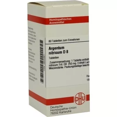 ARGENTUM NITRICUM D 8 tabletter, 80 stk