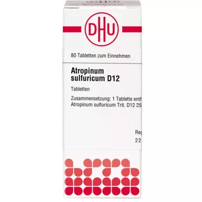 ATROPINUM SULFURICUM D 12 tabletter, 80 stk