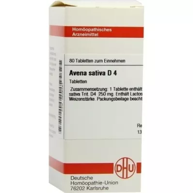 AVENA SATIVA D 4 tabletter, 80 stk