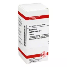 BISMUTUM SUBNITRICUM D 6 tabletter, 80 stk
