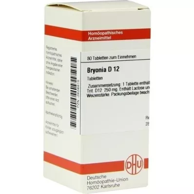 BRYONIA D 12 tabletter, 80 stk