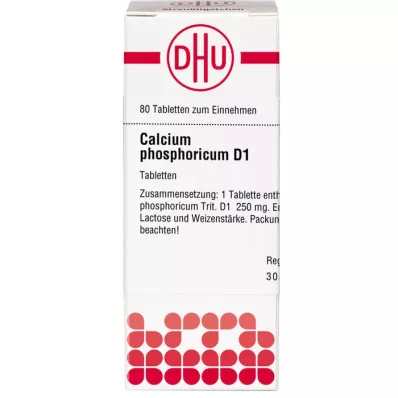 CALCIUM PHOSPHORICUM D 1 tabletter, 80 stk