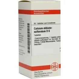 CALCIUM STIBIATO sulphuratum D 6 tabletter, 80 stk