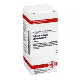 CALCIUM STIBIATO sulphuratum D 6 tabletter, 80 stk