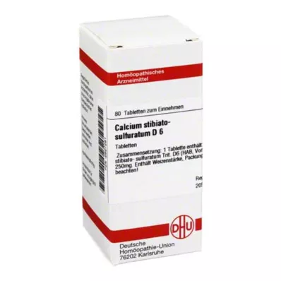 CALCIUM STIBIATO sulphuratum D 6 tabletter, 80 stk