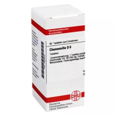 CHAMOMILLA D 6 tabletter, 80 stk