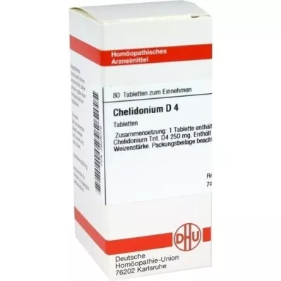 CHELIDONIUM D 4 tabletter, 80 stk