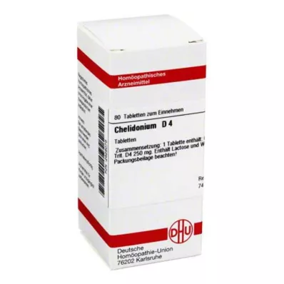 CHELIDONIUM D 4 tabletter, 80 stk
