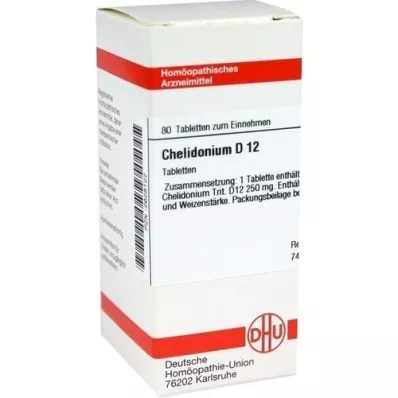 CHELIDONIUM D 12 tabletter, 80 stk