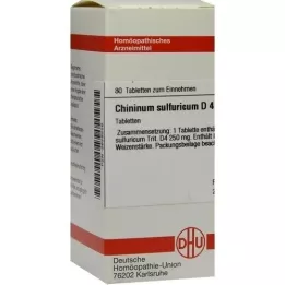 CHININUM SULFURICUM D 4 tabletter, 80 stk