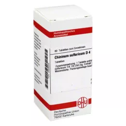 CHININUM SULFURICUM D 4 tabletter, 80 stk