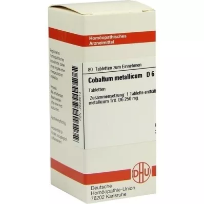 COBALTUM METALLICUM D 6 tabletter, 80 stk