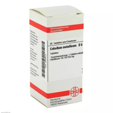 COBALTUM METALLICUM D 6 tabletter, 80 stk