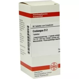 CRATAEGUS D 2 tabletter, 80 stk