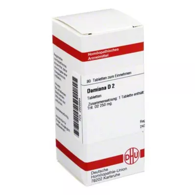 DAMIANA D 2 tabletter, 80 stk
